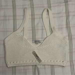 Madewell Cream Crochet Knit Bralette